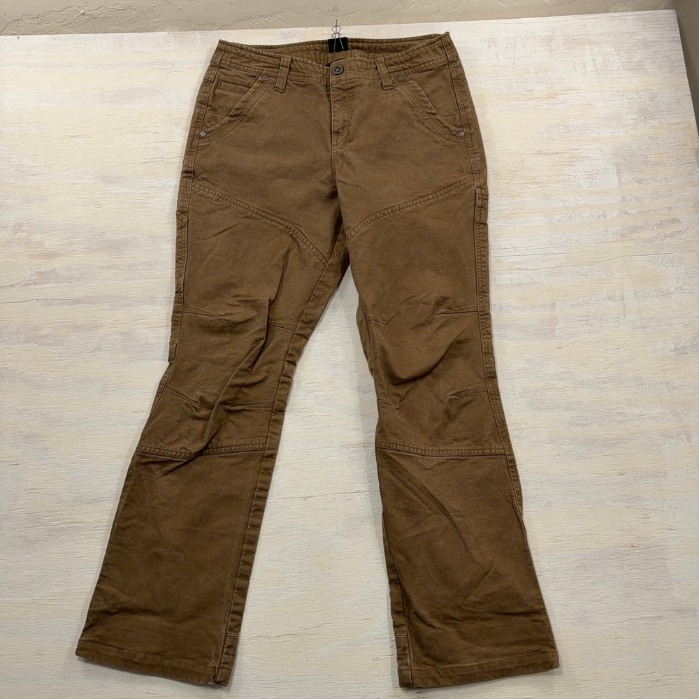 Kuhl Pant Rydr 8 Short Articulated Knee Work Hiking Brown Womens